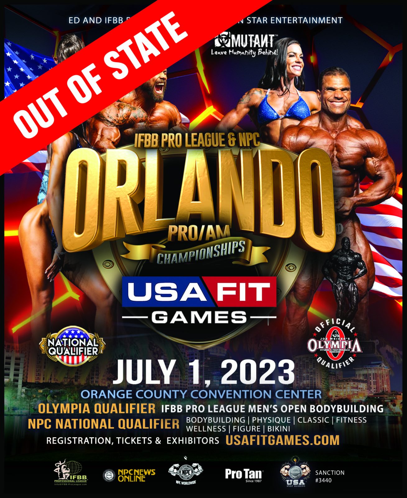 2023 Orlando ProAm out of state Texas Bodybuilding Contests